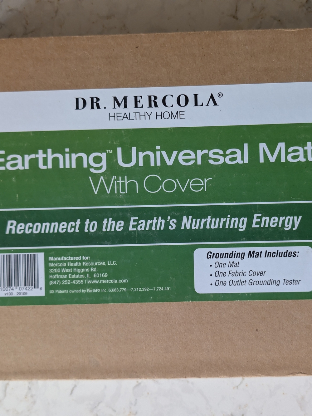 Dr Mercola Earthing Universal Mat w/ Cover Grounding Cord Tester Complete Box